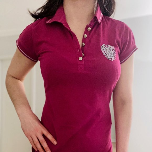 Armani Exchange Fuschia Polo with Crest - Picture 5 of 9